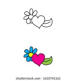 cartoon drawing of a heart