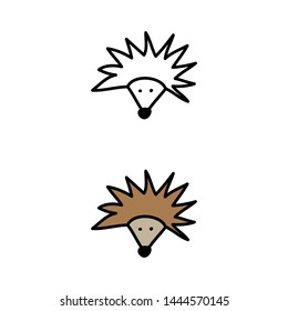 cartoon drawing of a hedgehog