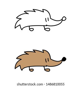 cartoon drawing of a hedgehog