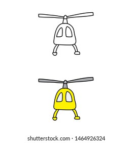 cartoon drawing of a helicopter