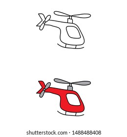 cartoon drawing of a helicopter