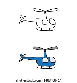 cartoon drawing of a helicopter