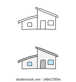 cartoon drawing of a house