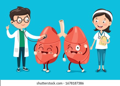 Cartoon Drawing Of Human Lungs