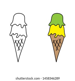 cartoon drawing of an ice cream