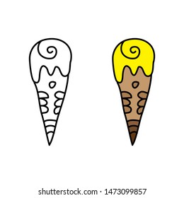cartoon drawing of an ice cream