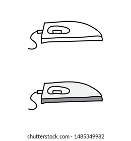 cartoon drawing of an iron