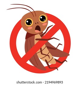Cartoon Drawing Of Isolated Cockroach