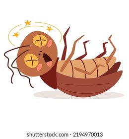 Cartoon Drawing Of Isolated Cockroach