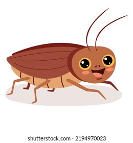 Cartoon Drawing Of Isolated Cockroach