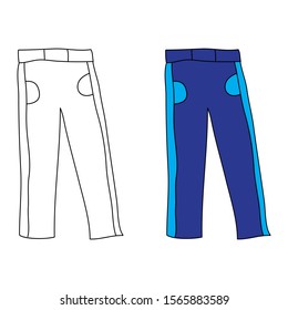 cartoon drawing of jogging pants
