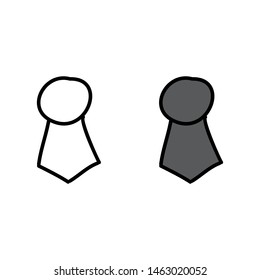 cartoon drawing of a keyhole