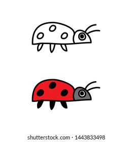 cartoon drawing of a ladybug