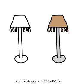 cartoon drawing of a lamp