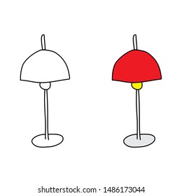 cartoon drawing of a lamp