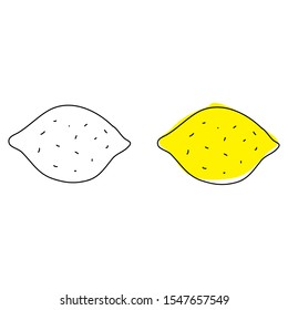 cartoon drawing of a lemon