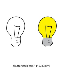 cartoon drawing of a lightbulb