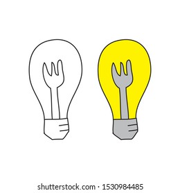 cartoon drawing of a lightbulb