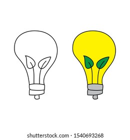 cartoon drawing of a lightbulb