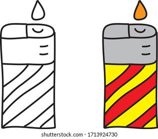 Cartoon Drawing Lighter Stock Vector (Royalty Free) 1713924730 ...