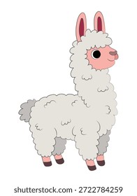 Um desenho animado de uma lhama