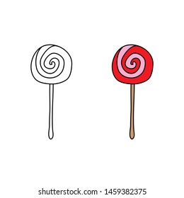 cartoon drawing of a lollipop