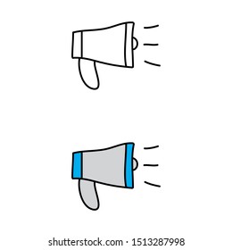 cartoon drawing of a loud speaker