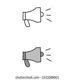 cartoon drawing of a loud speaker