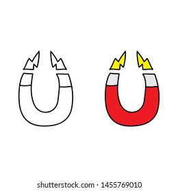 cartoon drawing of a magnet