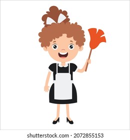 Cartoon Drawing Of A Maid