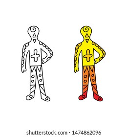 cartoon drawing of a man