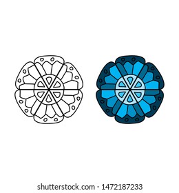 cartoon drawing of a mandala
