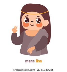 Cartoon Drawing Of Mona Lisa