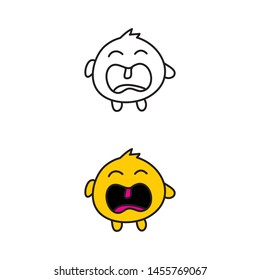 cartoon drawing of a monster