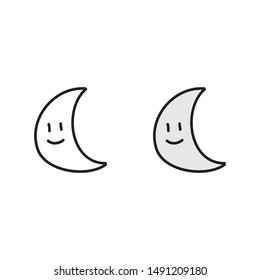 cartoon drawing of the Moon