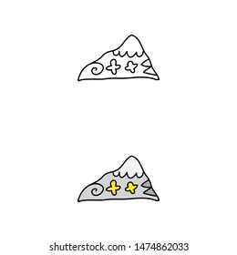 cartoon drawing of a mountain