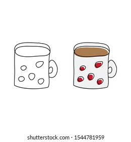 cartoon drawing of a mug