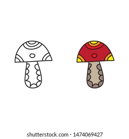 cartoon drawing of a mushroom