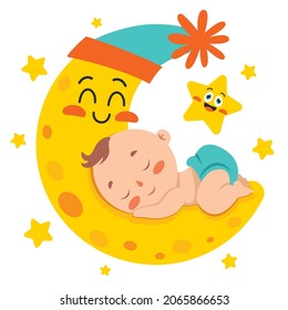 Cartoon Drawing Of A  Newborn Baby Character