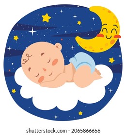 Cartoon Drawing Of A  Newborn Baby Character