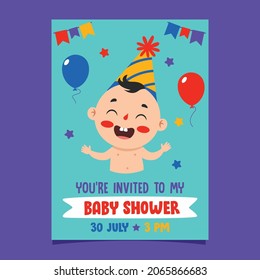 Cartoon Drawing Of A  Newborn Baby Character
