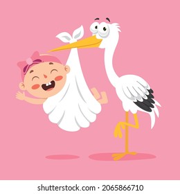 Cartoon Drawing Of A  Newborn Baby Character