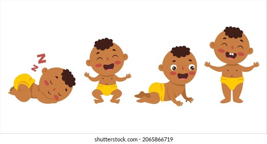 Cartoon Drawing Of A  Newborn Baby Character