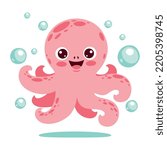 Cartoon Drawing Of An Octopus
