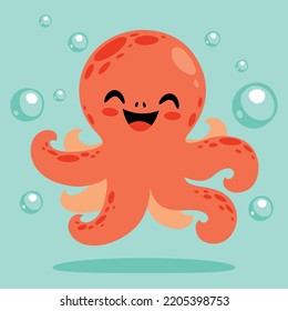 Cartoon Drawing Of An Octopus