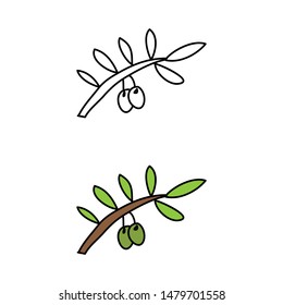 cartoon drawing of an olive
