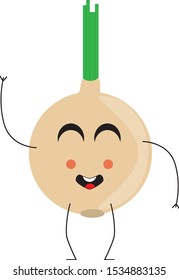 cartoon drawing of onion with face