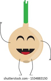 cartoon drawing of onion with face