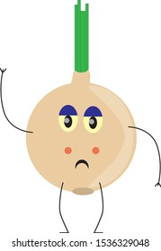 cartoon drawing of onion with face