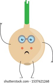 cartoon drawing of onion with face